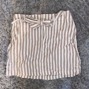 Light brown and white stripped skirt